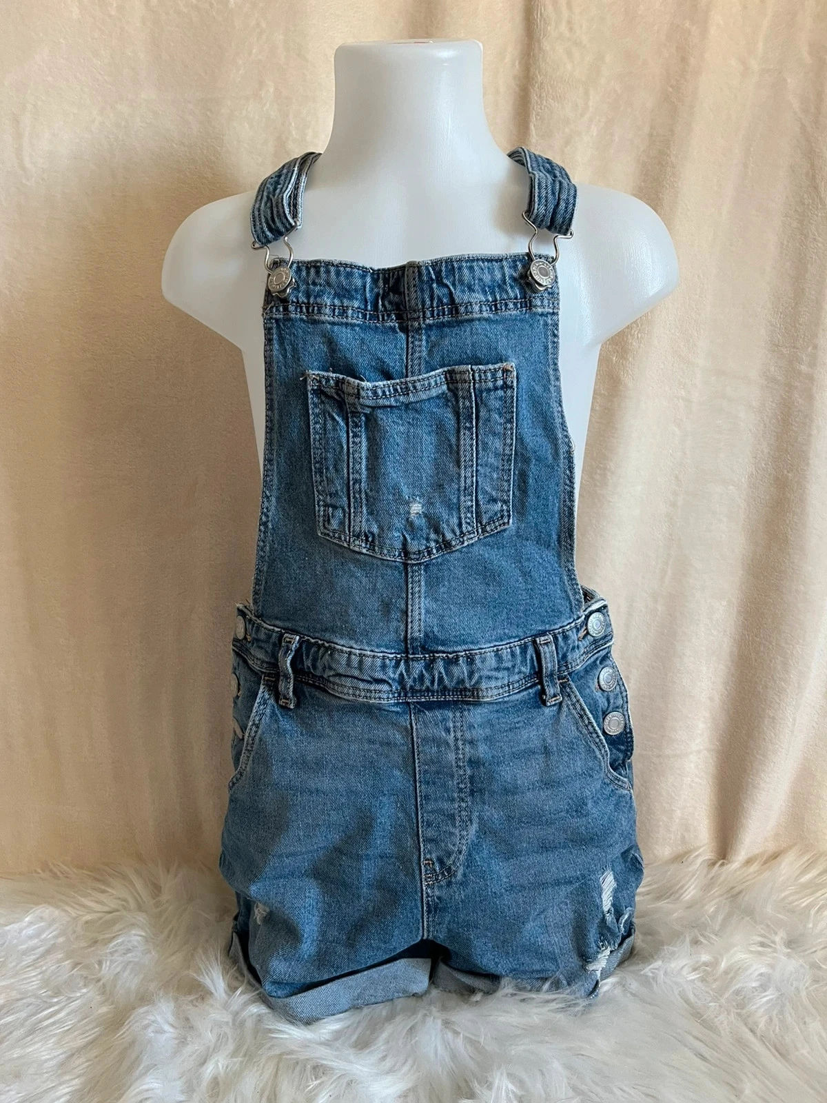 Salopette short en jean tendance 12 ans (152 cm) 💙